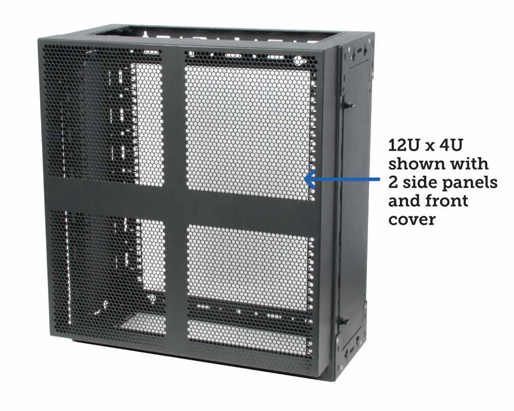 12U Sideways Wall-Mount Rack for Servers